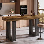 70.9" Long Bar Table, Rectangular Counter Height Pub Table Home Coffee Bar Unit