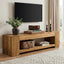 Tribesigns 63" Solid Wood TV Stand, Farmhouse Console for Living Room