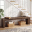 63" Solid Wood Entryway Shoe Bench, Farmhouse End of Bed Bench for 2-3 People