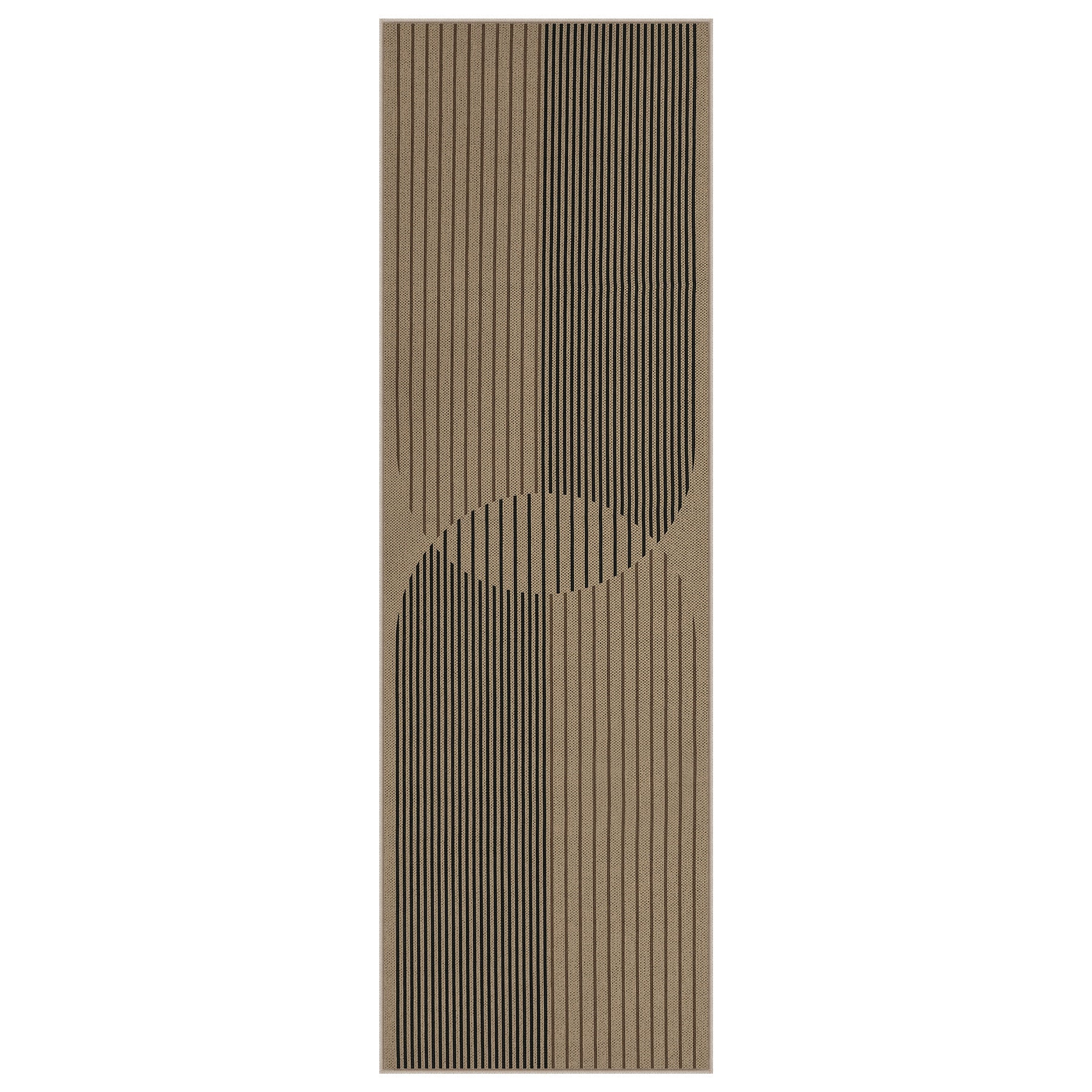 Boho Jute Washable Area Rug, Non-Slip Neutral Abstract, Indoor Outdoor Entryway Kitchen Patio Rug