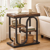 23.6" Narrow End Table, 4-Tier Side Table Nightstand for Living Room 3