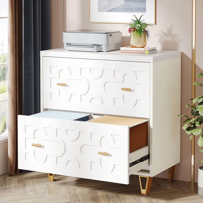 2 - Drawer File Cabinet, Modern Storage Filing Cabinet Printer Stand Tribesigns