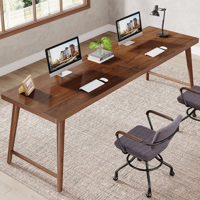 2 - Person Computer Desk, 78.7" Executive Desk Study Work Table Tribesigns