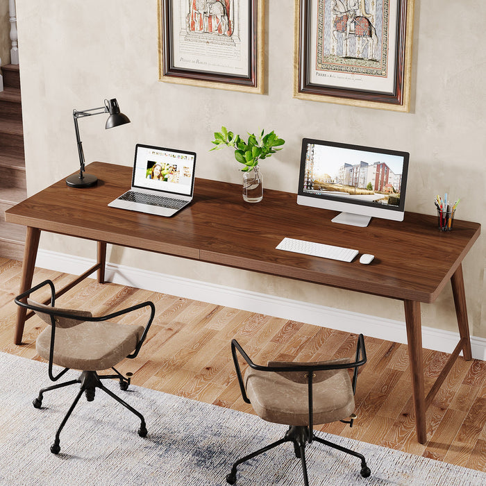 2 - Person Computer Desk, 78.7" Executive Desk Study Work Table Tribesigns