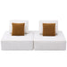 2 - Piece Square Sofa, Modern Loveseat Couch Floor Sofa Tribesigns