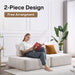 2 - Piece Square Sofa, Modern Loveseat Couch Floor Sofa Tribesigns