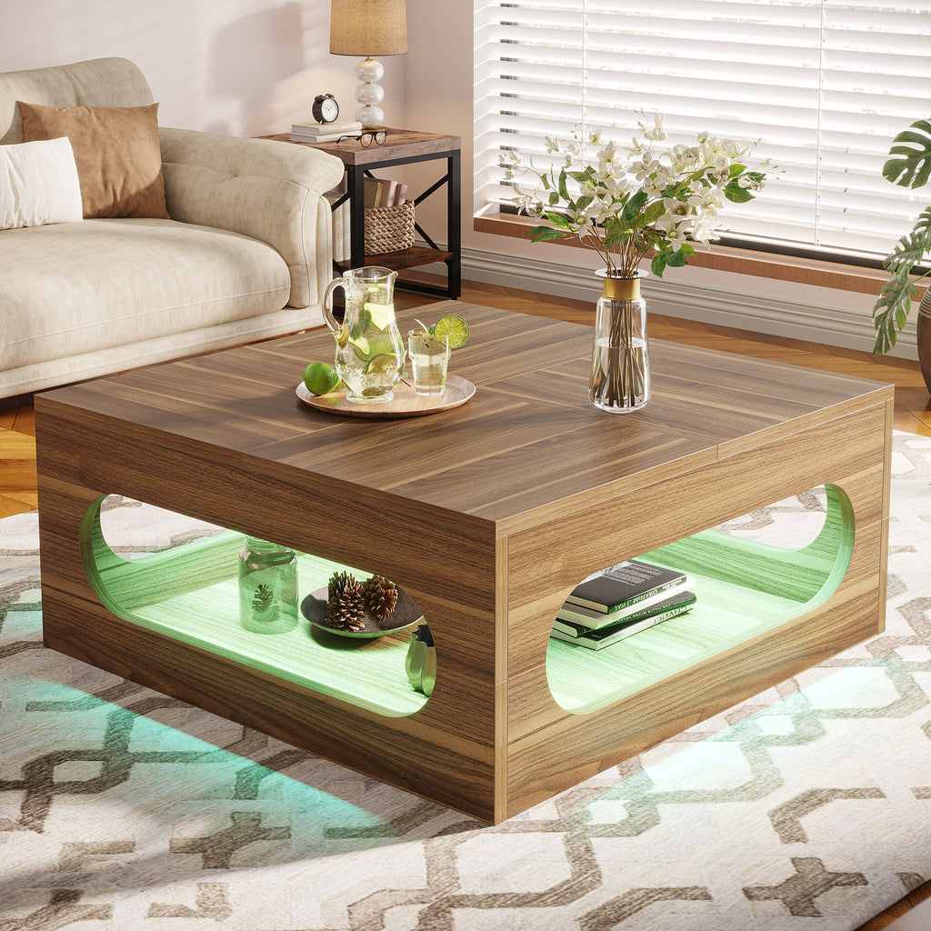 Light wood coffee table square online