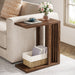 2 - Tier End Table, Modern C - Shaped Side Table Tribesigns