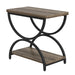 2 - Tier End Table, Rectangular Side Table with Stylish Metal Frame Tribesigns