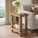 2 - Tier End Table, Wood Side Table with Lower Shelf Tribesigns