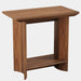2 - Tier End Table, Wood Sofa Side Table with Storage Tribesigns