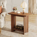 2 - Tier End Table, Wood Sofa Side Table with Storage Tribesigns