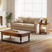 2 - Tier End Table, Wood Sofa Side Table with Storage Tribesigns
