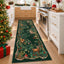 Christmas Tree Area Rug - Washable Non-Slip Holiday Carpet for Living Room Bedroom