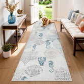 Tribesigns Coastal Washable Runner Rug,Kitchen Runners for Hallways 3