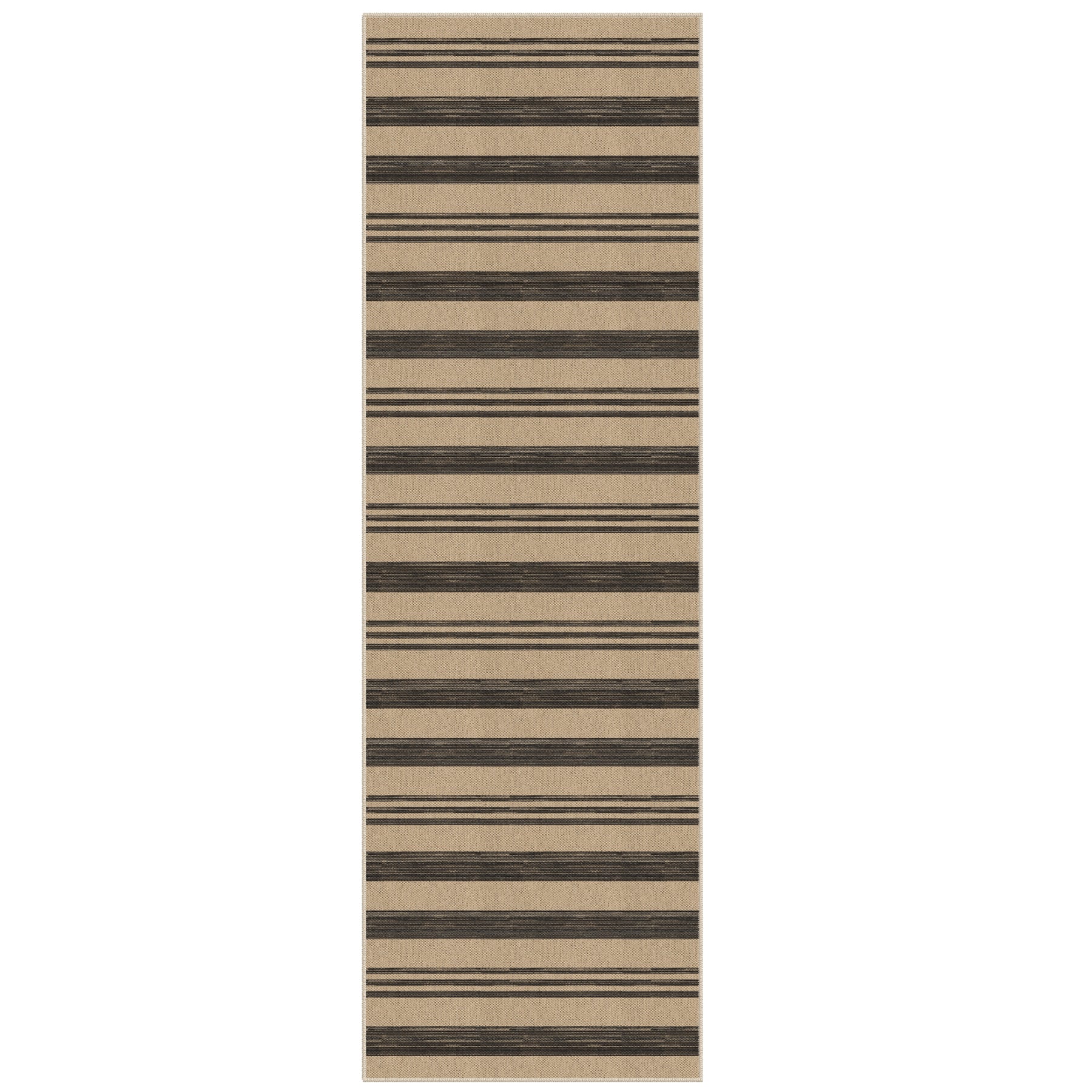 2.5x8/3x5 Striped Easy Jute Area Rug, Outdoor Hallway Runner Rug Non-Skid Washable Indoor Carpet for Entryway Porch, Oeko-Tex Certified