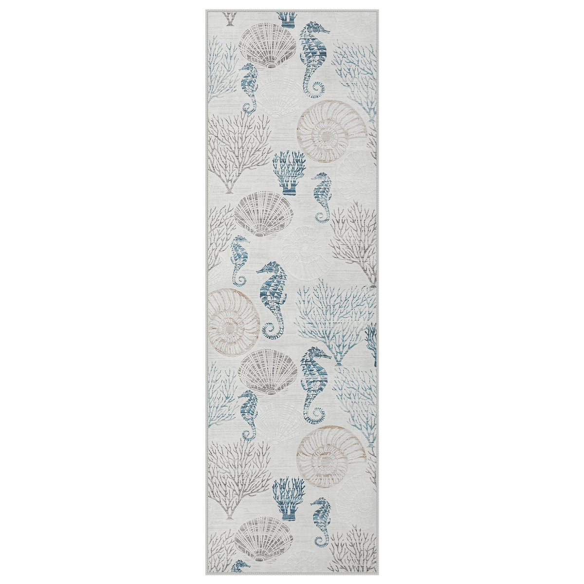 Tribesigns Coastal Washable Runner Rug,Kitchen Runners for Hallways