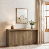 63" Farmhouse Console Table, Wooden Entry Table with Fluted Design for Hallway 3