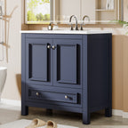 Modern Bathroom Vanity, Vanity Cabinet with Ceramic Basin and 1 Drawer