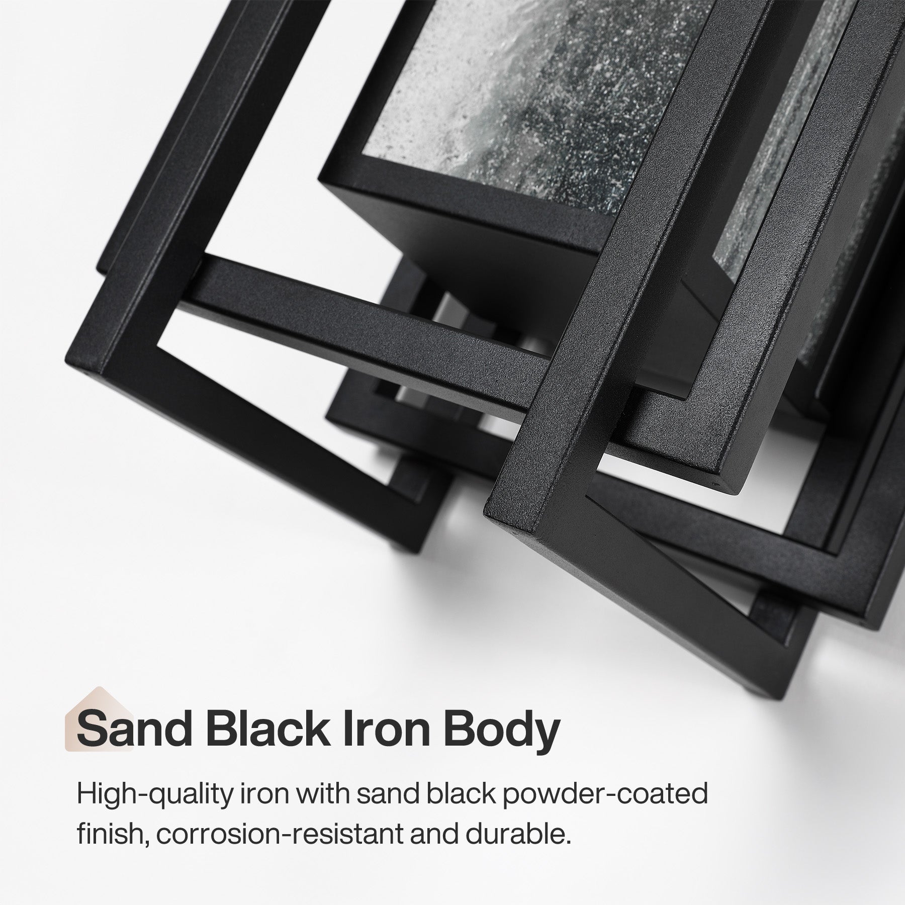 2-Light Outdoor Wall Sconce, 18.7" Exterior Wall Lighting Fixtures with Seeded Glass Shade