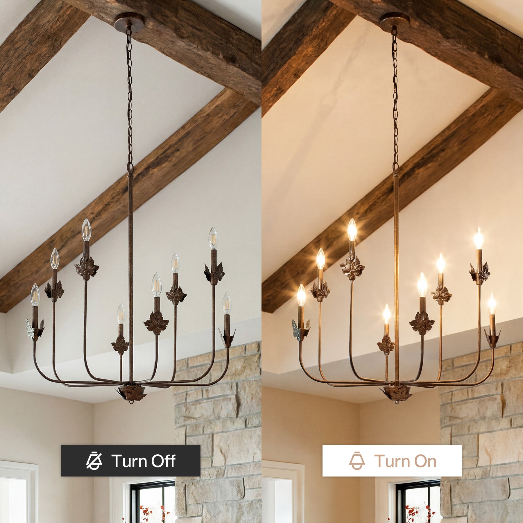 8-Light Chandeliers, 27" Ceiling Light Fixture Pendant Light with Adjustable Chain