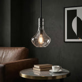 Modern Mini Pendant Light, Adjustable Height Bubble Glass Hanging Light Fixture 3
