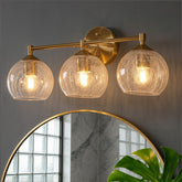 3-Light Bathroom Dimmable Vanity Light，Broken glass design 3