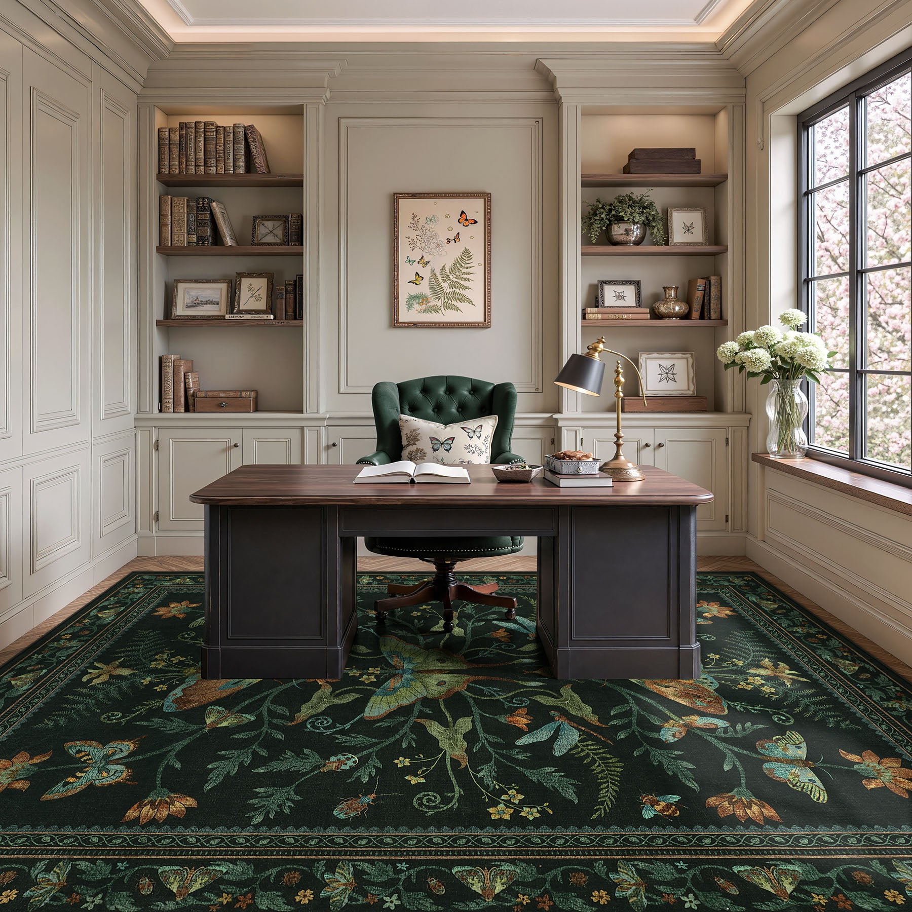 Insect Paradise Area Rug, Non-Slip Indoor Rug for Living Room Bedroom, Oeko-Tex Certified