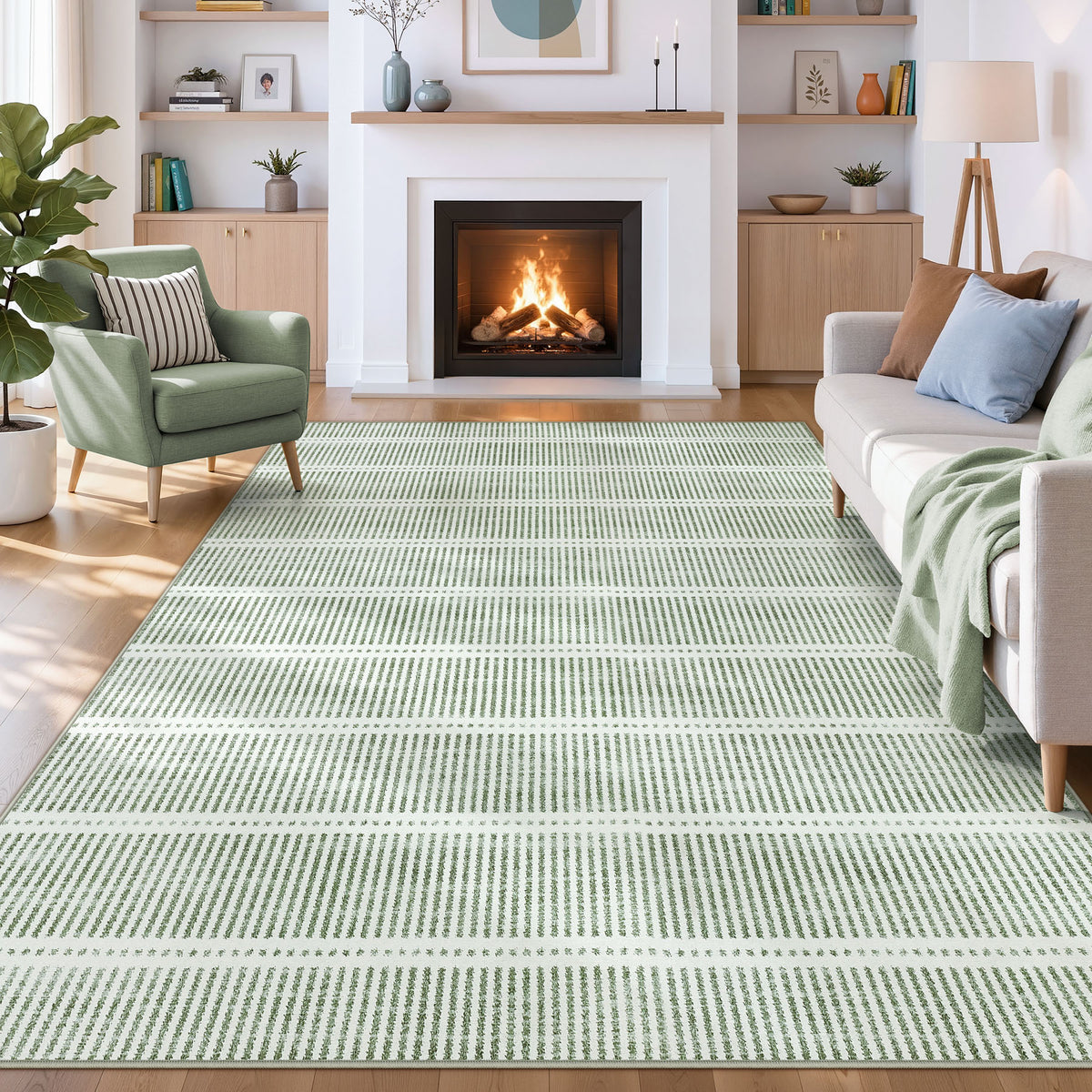 Minimalist Washable Runner Rug - Non-Slip Ultra Thin Carpet for Kitchen Hallway
