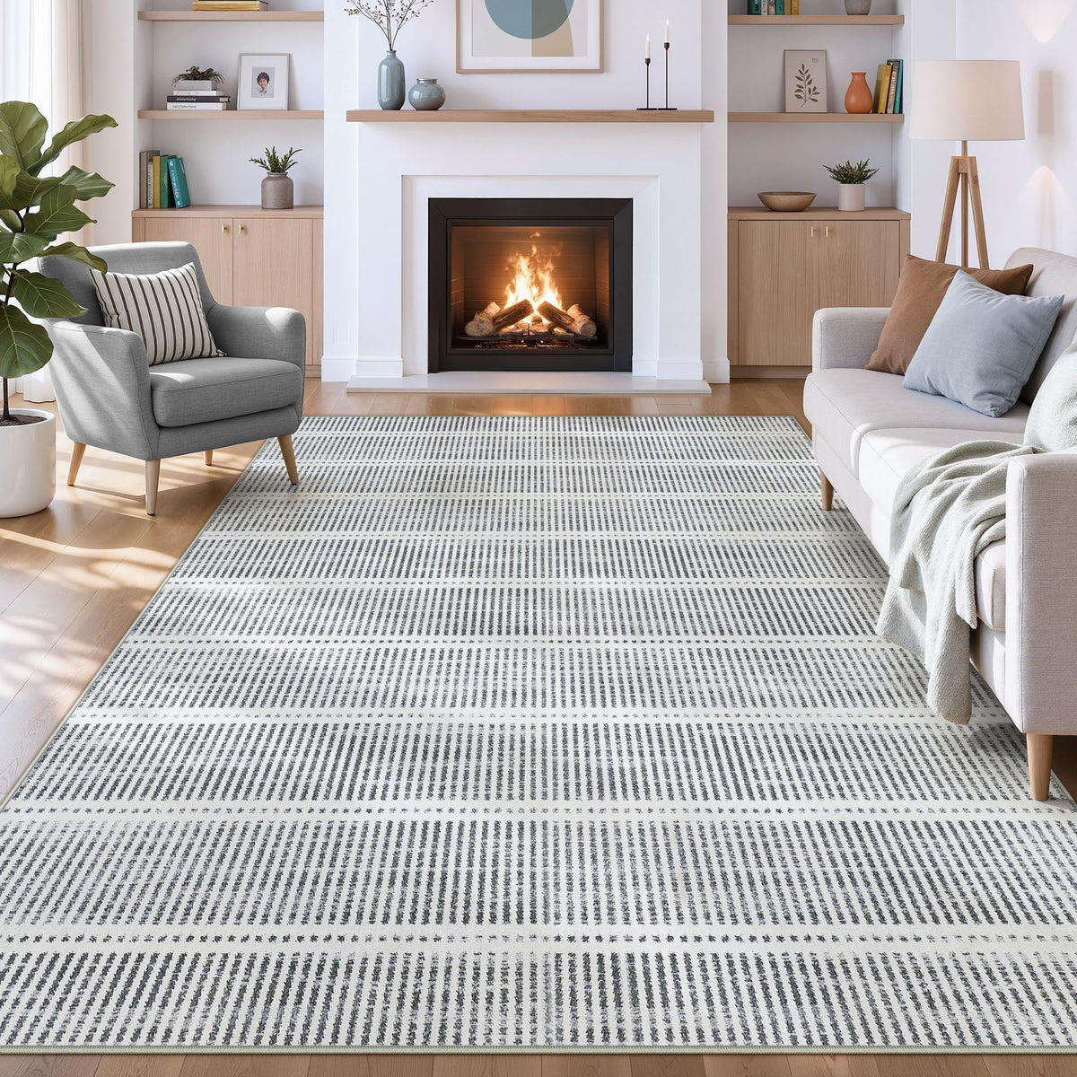 Minimalist Washable Runner Rug - Non-Slip Ultra Thin Carpet for Kitchen Hallway