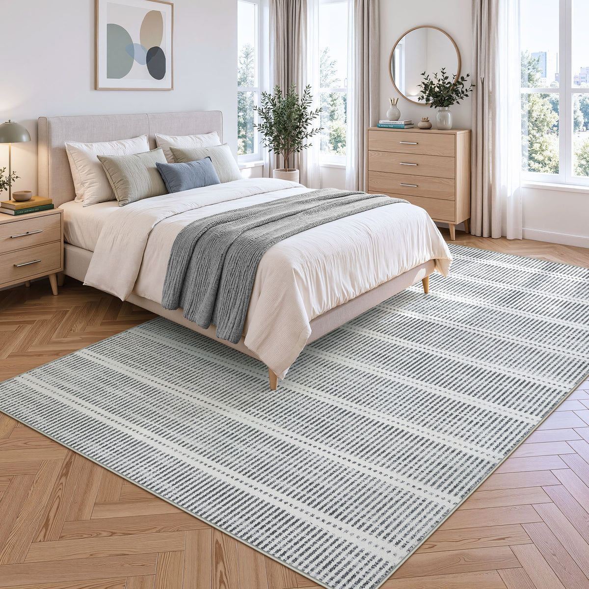Minimalist Washable Runner Rug - Non-Slip Ultra Thin Carpet for Kitchen Hallway