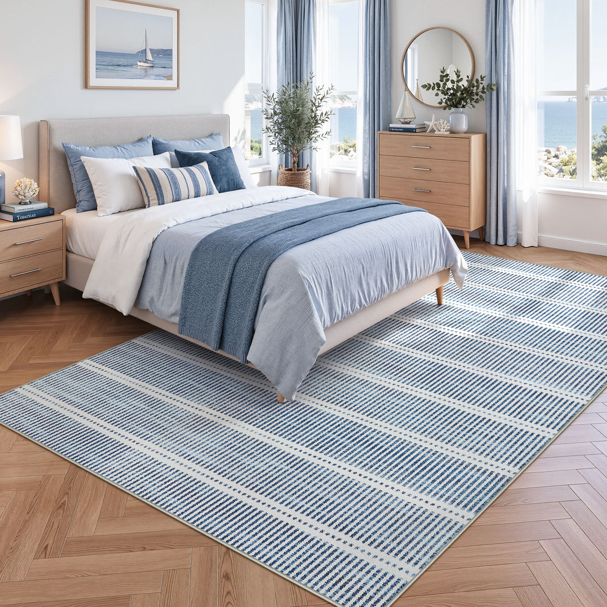 Minimalist Washable Runner Rug - Non-Slip Ultra Thin Carpet for Kitchen Hallway