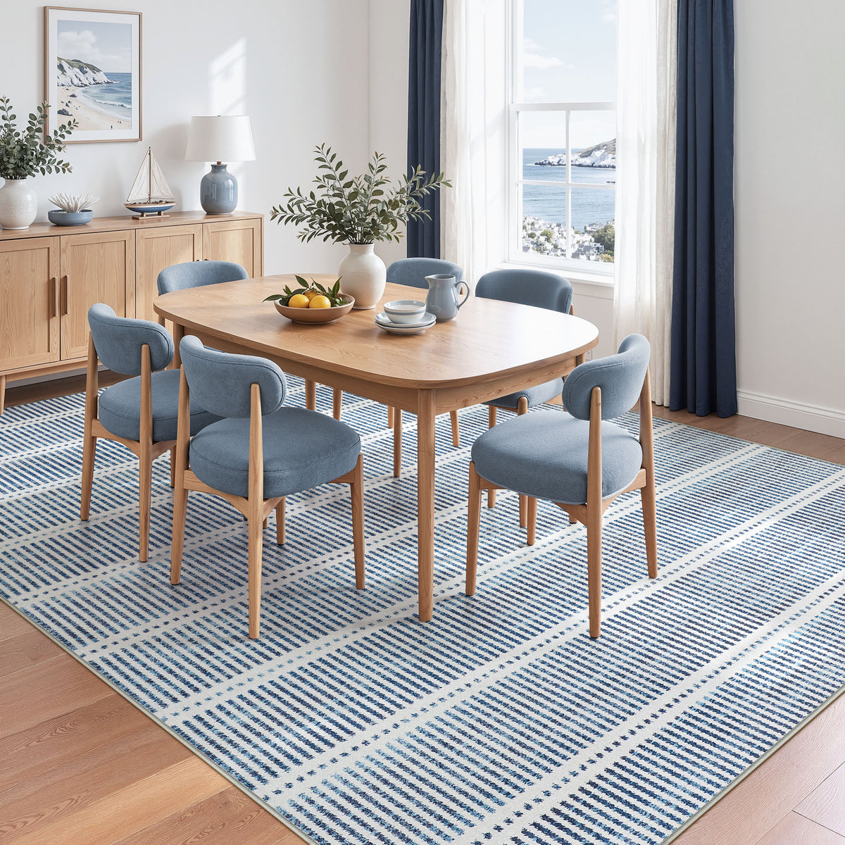 Minimalist Washable Runner Rug - Non-Slip Ultra Thin Carpet for Kitchen Hallway