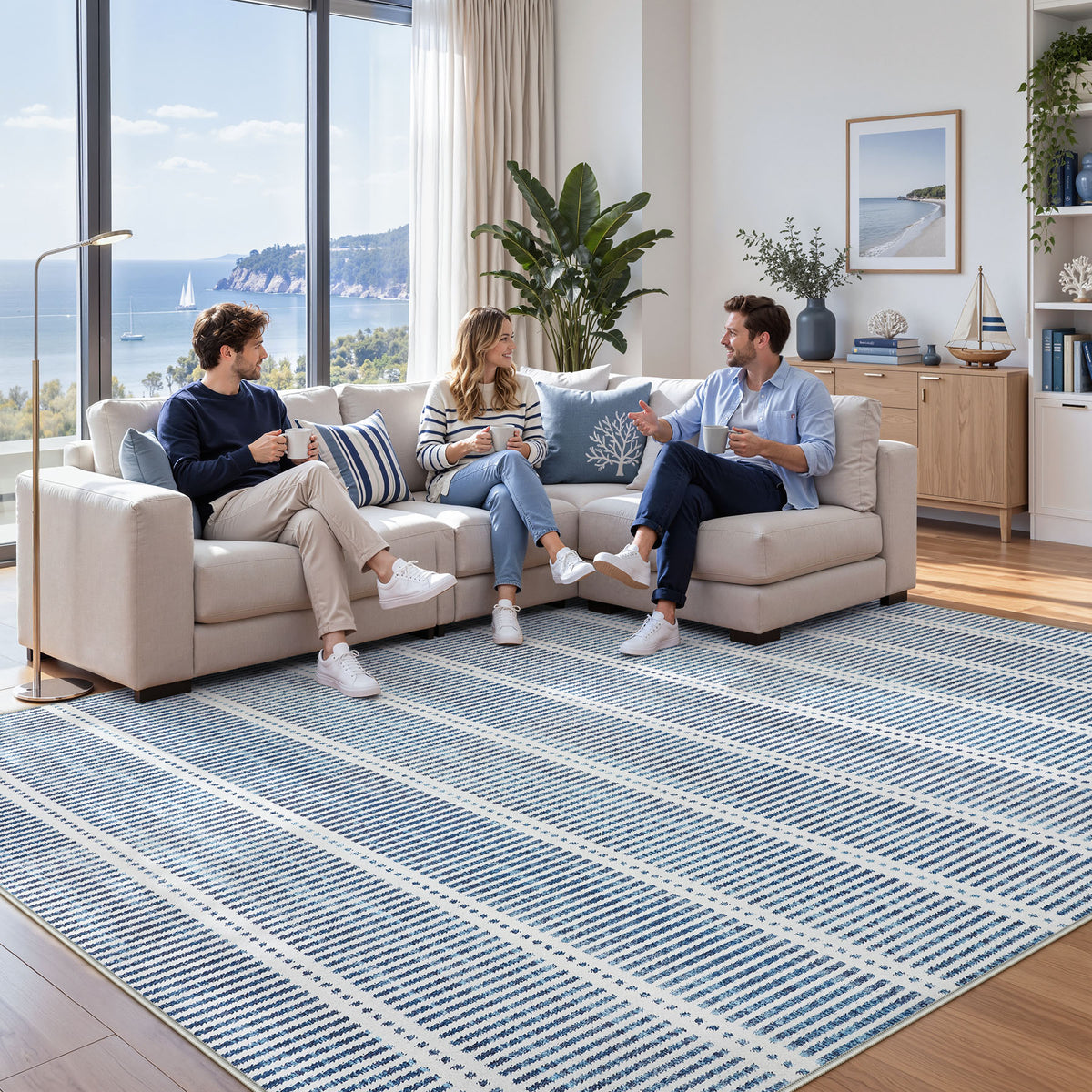 Minimalist Washable Runner Rug - Non-Slip Ultra Thin Carpet for Kitchen Hallway