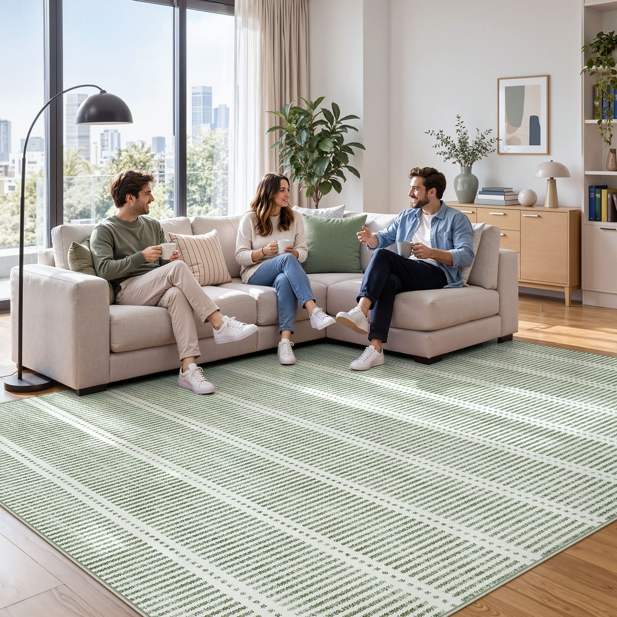 Minimalist Washable Runner Rug - Non-Slip Ultra Thin Carpet for Kitchen Hallway