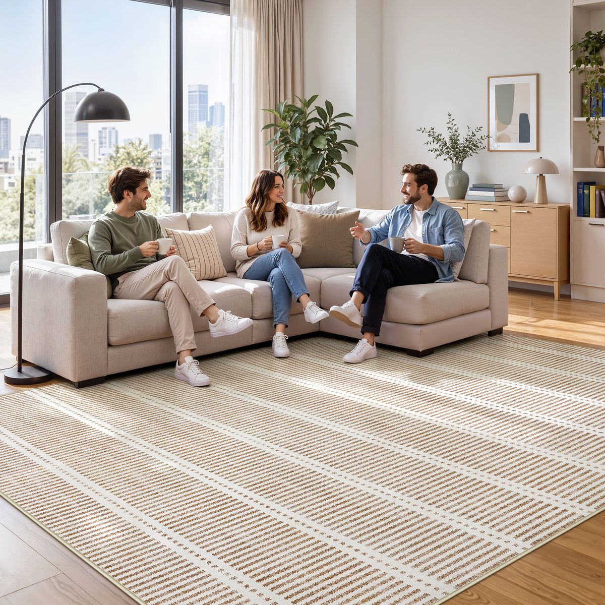 Minimalist Washable Runner Rug - Non-Slip Ultra Thin Carpet for Kitchen Hallway