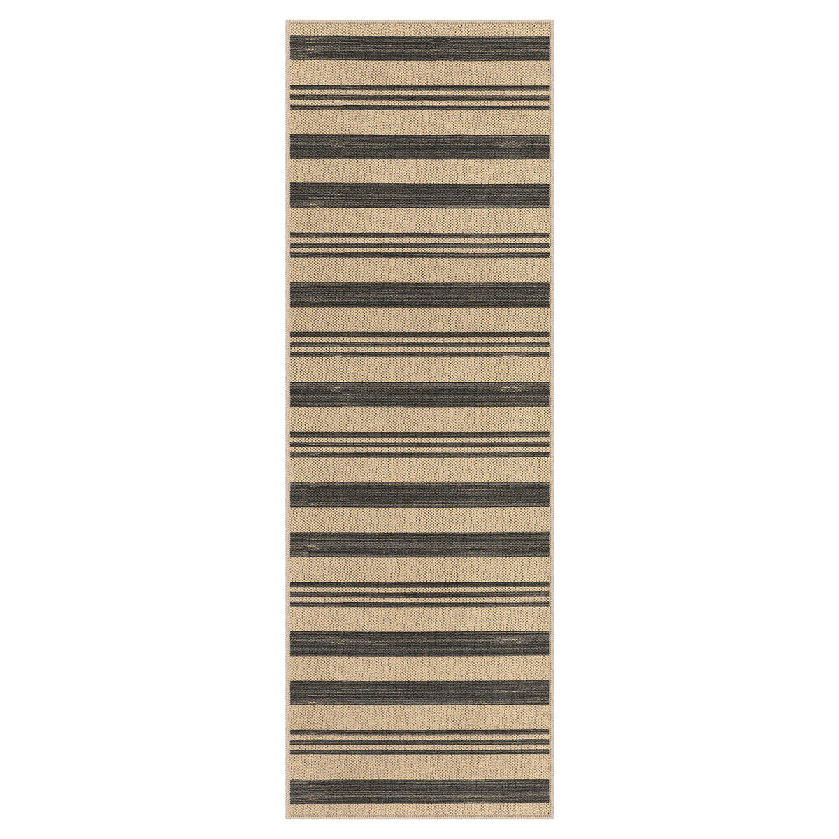 2.5x8/3x5 Striped Easy Jute Area Rug, Outdoor Hallway Runner Rug Non-Skid Washable Indoor Carpet for Entryway Porch, Oeko-Tex Certified