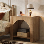 27" Nightstand, Farmhouse Bedside Table with Storage Tribesigns