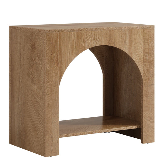 27" Nightstand, Farmhouse Bedside Table with Storage Tribesigns