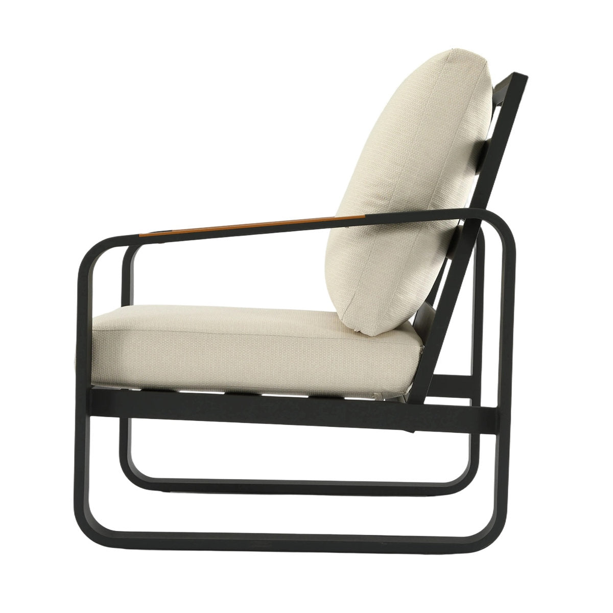 29.9" Wide Outdoor Patio Sofa, Modern Single Seat With Removable Cushions