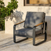 29.9" Wide Outdoor Patio Sofa, Modern Single Seat With Removable Cushions 3