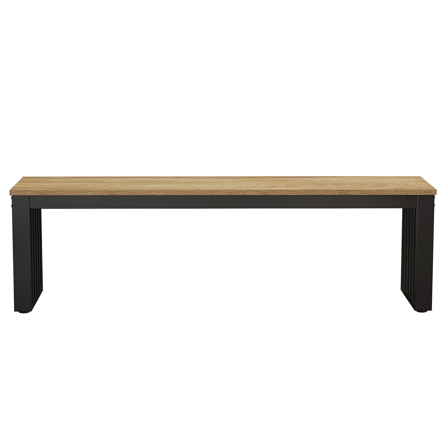 47" Kitchen Bench, Industrial Dining Room Bench with Metal Frame