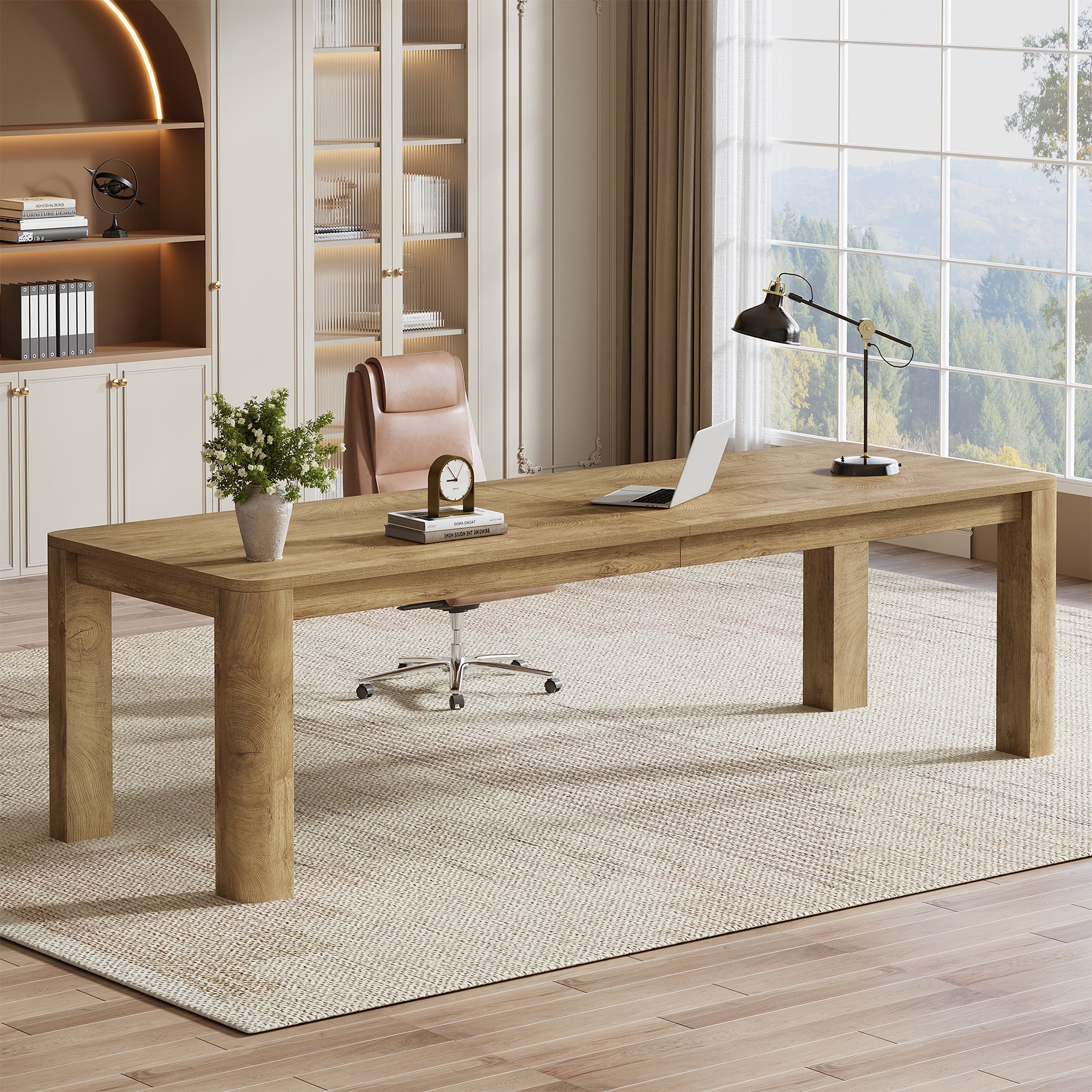 78.74" Two Person Desk, Double Computer Desk Writing Table - Thumbnail 2