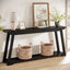 63" Console Table, Wood Sofa Table with 2-Tier Storage for Living Room