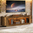 70.9" TV Stand, Entertainment Center with LED Light Strip for 65/70/75/80" TVs