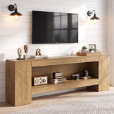 82.6" TV Stand, Farmhouse Entertainment Center with LED Light for up to 85" TV 3