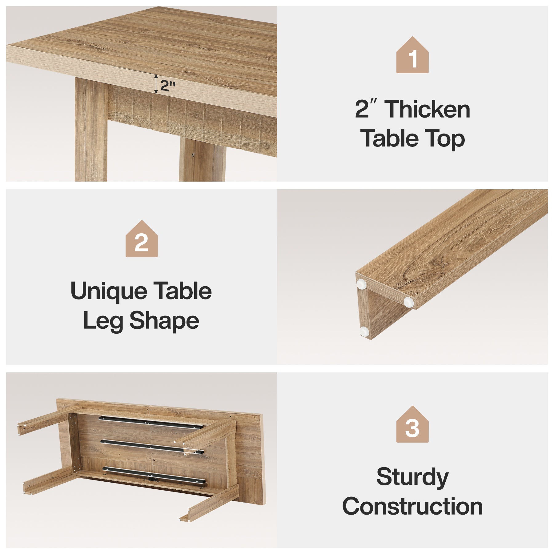 79" Two Person Desk, Large Double Computer Desk for Home Office