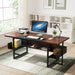 Large Executive Desk Computer Table Office Desk with Bottom Shelves Tribesigns