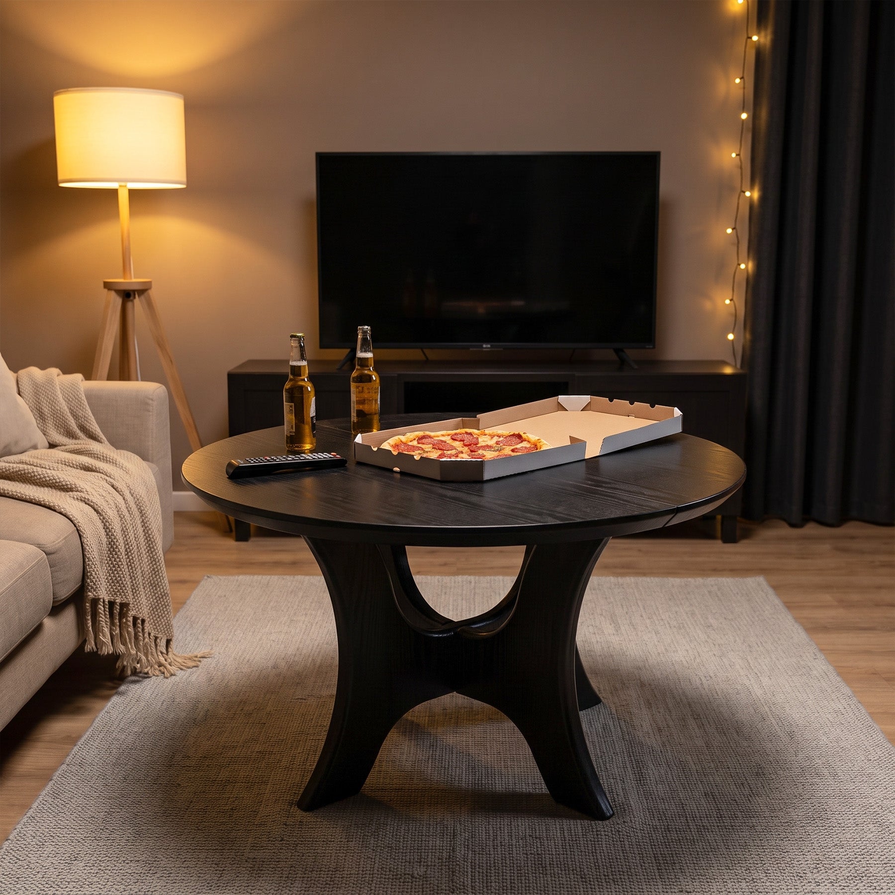 31" Round Coffee Table, Modern Design Center Table for Living Room