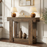41" Farmhouse Console Table with Storage Shelf, Narrow Entryway Sofa Table 3